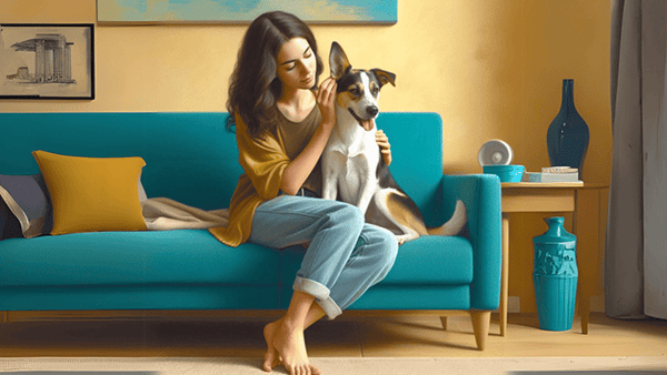 mulher limpando orelha do cachorro com aurivet solucao otologica