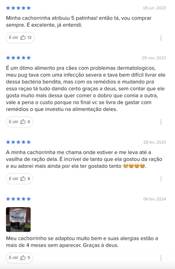 premier hipoalergenica mandioca depoimentos mercado livre