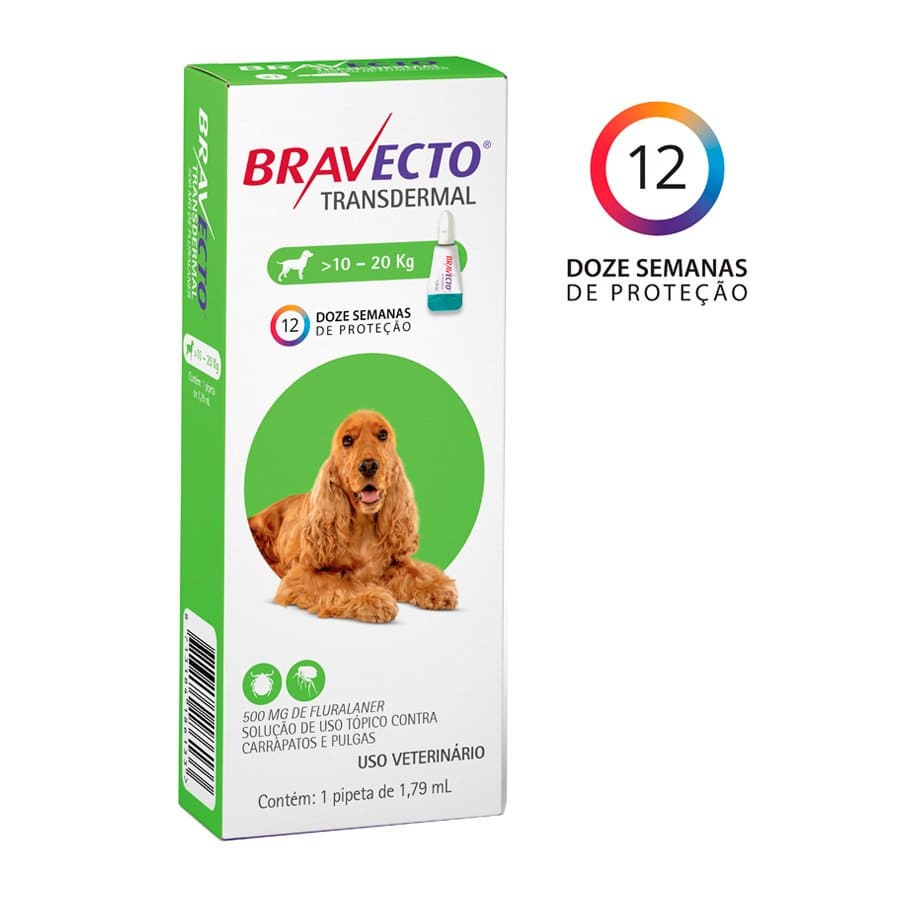 imagem da caixa do bravecto transdermal sobre qual o melhor remédio para pulga e carrapato